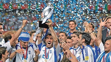Grecia, campeona de la Eurocopa de Portugal de 2004.