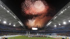 Imagen de la ceremonia de clausura de los Mundiales de Atletismo de Daegu 2011.