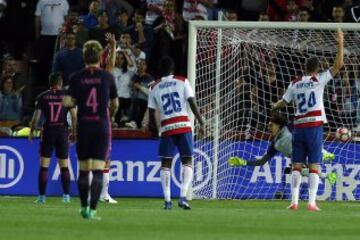 Neymar rifles in but it's disallowed for offside.