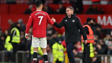 Cristiano Ronaldo y Ralf Rangnick.