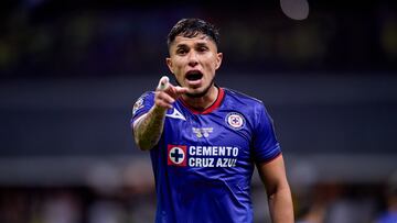  Carlos Salcedo of Cruz Azul during the final second leg match between America and Cruz Azul as part of the Torneo Clausura 2024 Liga BBVA MX at Azteca Stadium on May 26, 2024 in Mexico City, Mexico.