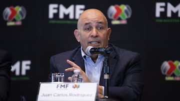 FDP analiza la renuncia de Juan Carlos Rodríguez
<br><br>
Juan Carlos Rodriguez Presidente de la Federacion Mexicana de Futbol durante la conferencia Conferencia de Prensa FMF (Federacion Mexicana de Futbol) y Liga BBVA MX, en el Salon Castillo del Hotel Intercontinental de la Ciudad de Mexico, el 12 de Junio de 2023.