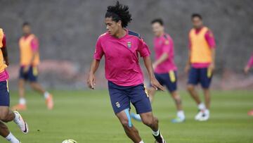 Lemos durante un entrenamiento.