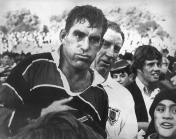 New Zealand's Colin Meads pictured after a game against the British Lions from May 1971.