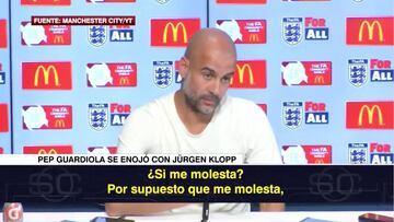 "¿Si me molesta? Claro que me molesta": Pep contra Klopp