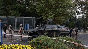 Members of Turkish Police Special Forces secure an area following an explosion near the Interior Ministry in Ankara, Turkey October 1, 2023. REUTERS/Cagla Gurdogan