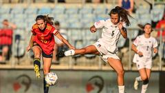 Mirari, jugador de la Selección Española, durante el partido amistoso ante Italia.