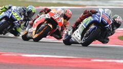 Lorenzo, M&aacute;rquez y Rossi han sido m&aacute;s protagonistas estos d&iacute;as por sus declaraciones y acciones fuera de la pista que por sus m&eacute;ritos deportivos.
 