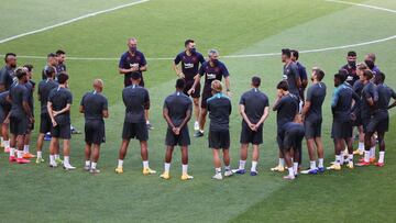 El Barcelona se entrenó en Portugal.