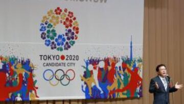 El Gobernador de Tokio y presidente de la Comisión Tokio 2020, Naoki Inose, en el discurso.