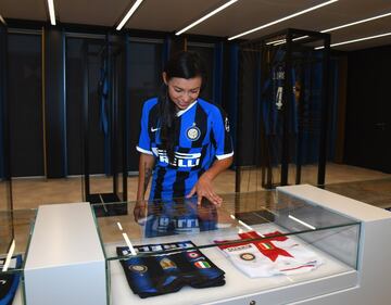 Yorely Rincón conoció las instalaciones del club y luego realizó su primera práctica con el Inter 