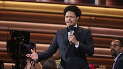 Trevor Noah hosts the 64th Annual Grammy Awards show at the MGM Grand Garden Arena in Las Vegas, Nevada.