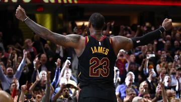 LeBron James, durante un partido de los playoffs de 2019 con Cleveland Cavaliers