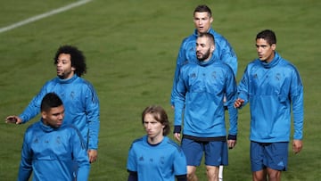 El entreno del Madrid en Nicosia