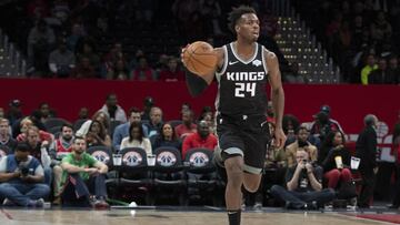 Buddy Hield, durante un partido de la NBA de los Sacramento Kings