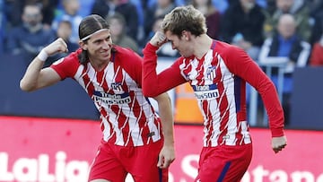 Filipe Luis y Griezmann con el Atl&eacute;tico. 