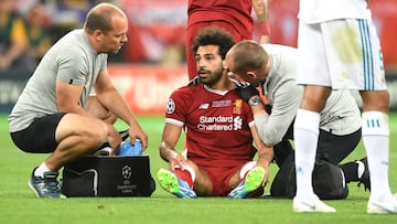 El extremo egipcio ya trabaja para poder estar en el Mundial de Rusia. Este martes se desplazará a España donde se encontrará con el médico de su Selección.