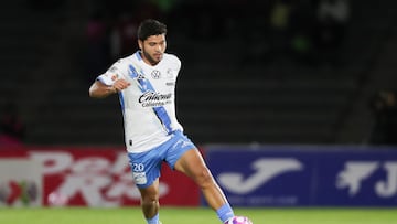 Jose Pachuca of Puebla during the 15th round match between FC Juarez and Puebla as part of the Liga BBVA MX, Torneo Apertura 2025 at Olimpico Benito Juarez Stadium, on October 24, 2025 in Ciudad Juarez, Chihuahua, Mexico.