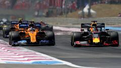 Carlos Sainz y Max Verstappen, en el GP de Francia de F1 2019. 