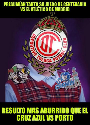 Toluca y Atlético de Madrid empatan y los memes se aburren