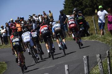 El pelotón durante la décimo quinta etapa del Tour de Francia de 2017. 