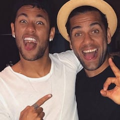 Dani Alves y Neymar se reúnen antes de la final de Cardiff