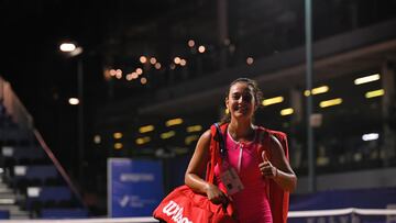 La tenista española Leyre Romero, durante el Open BBVA Internacional de Valencia.