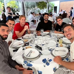 Conjura de la plantilla antes de la final ante el Mallorca