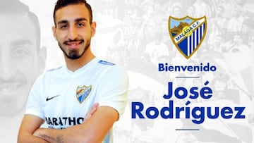 Jos&eacute; Rodr&iacute;guez con el M&aacute;laga. 