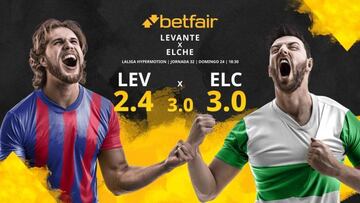Levante UD vs. Elche CF: horario, TV, estadísticas, clasificación y pronósticos