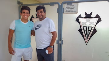 Kuki Zalazar y su padre.