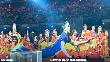 El tifo local en Rotterdam.