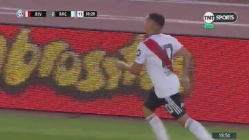 Quintero enloqueció al Monumental con este tiro libre