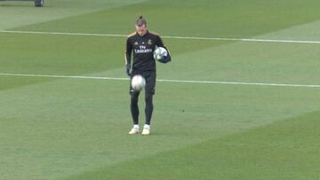Bale entrenó en solitario en un Madrid plagado de bajas