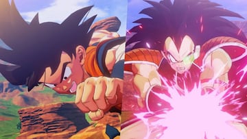 Dragon Ball Z Kakarot enfrenta a los hermanos saiyan: Goku contra Raditz