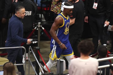 En los minutos finales del primer cuarto del encuentro , en la lucha pro un rebote, Butler quedó encima de Amen Thompson cayendo totalmente desequilibrado y dándose un golpe tremendo en la pelvis. El escolta se marchó para no volver.