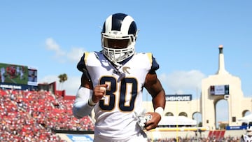 El excorredor de los Rams sufrió una lesión en la rodilla izquierda en la Semana 1 de la campaña 2018.