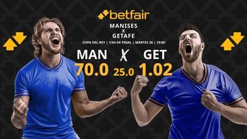 Manises CF vs. Getafe CF: horario, TV, pronósticos, estadísticas y clasificación