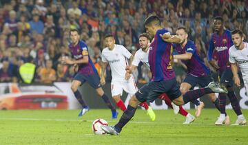 Luis Suárez fue el autor del 3-0 de penalti.