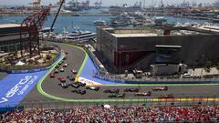 Panor&aacute;mica del Circuito de Valencia durante la carrera de F1 de 2012.