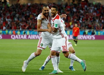 En un Grupo B sumamente complicado, Marruecos obtuvo un punto a pesar de que los pronósticos decían que los africanos no conseguirían ni un solo punto. Tras las derrotas ante Irán y Portugal por marcador de 1-0, cerraron el Mundial con un sorpresivo empate a dos goles ante España.