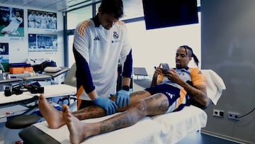 Militao se recupera en Valdebebas.
