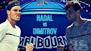 Rafa Nadal vs Grigor Dimitrov en vivo y en directo online, partido de semifinales del Open de Australia 2017, hoy a las 9.30 en AS.com