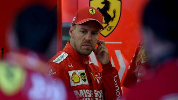 Vettel, en Bakú. (Azerbaiyan, F1 2019).