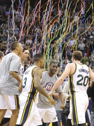 Locura en el EnergySolutions tras la canasta de Gordon Hayward.