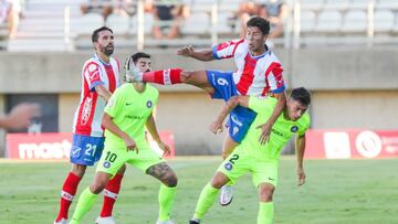 Momento del partido entre el Algeciras y el Andorra