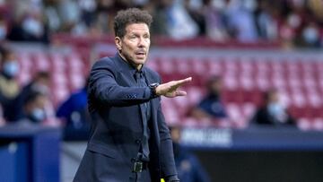 Simeone, durante el Atlético-Oporto