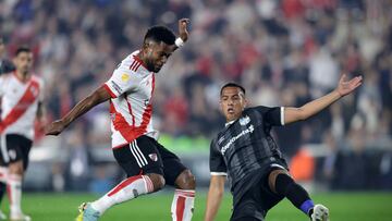 Miguel Borja fue titular en el triunfo de River Plate ante Atlético Tucumán.