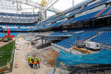 Nuevas imágenes: las obras del estadio Santiago Bernabéu avanzan a buen ritmo