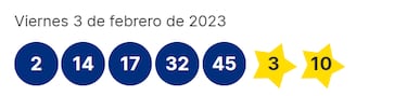 Euromillones: comprobar los resultados del sorteo de ‘Lluvia de millones’, hoy 3 de febrero